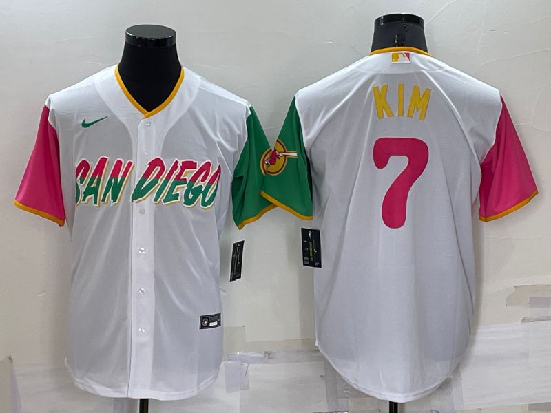 Men San Diego Padres 7 Kim White City Edition Game Nike 2022 MLB Jersey